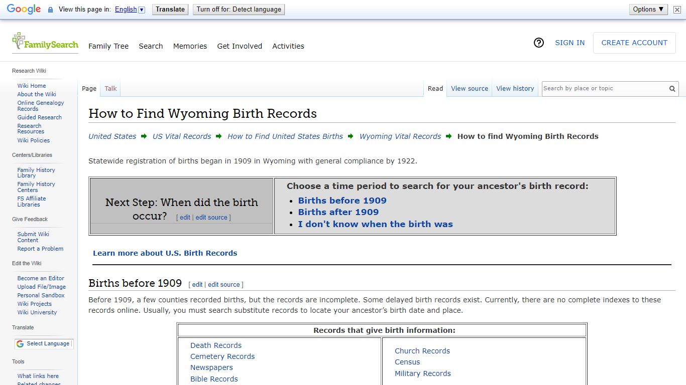 How to Find Wyoming Birth Records • FamilySearch